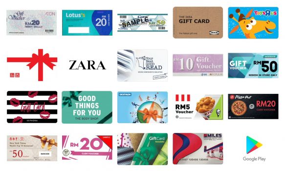 Popular Gift Cards & Vouchers You Can Buy In Store in Malaysia