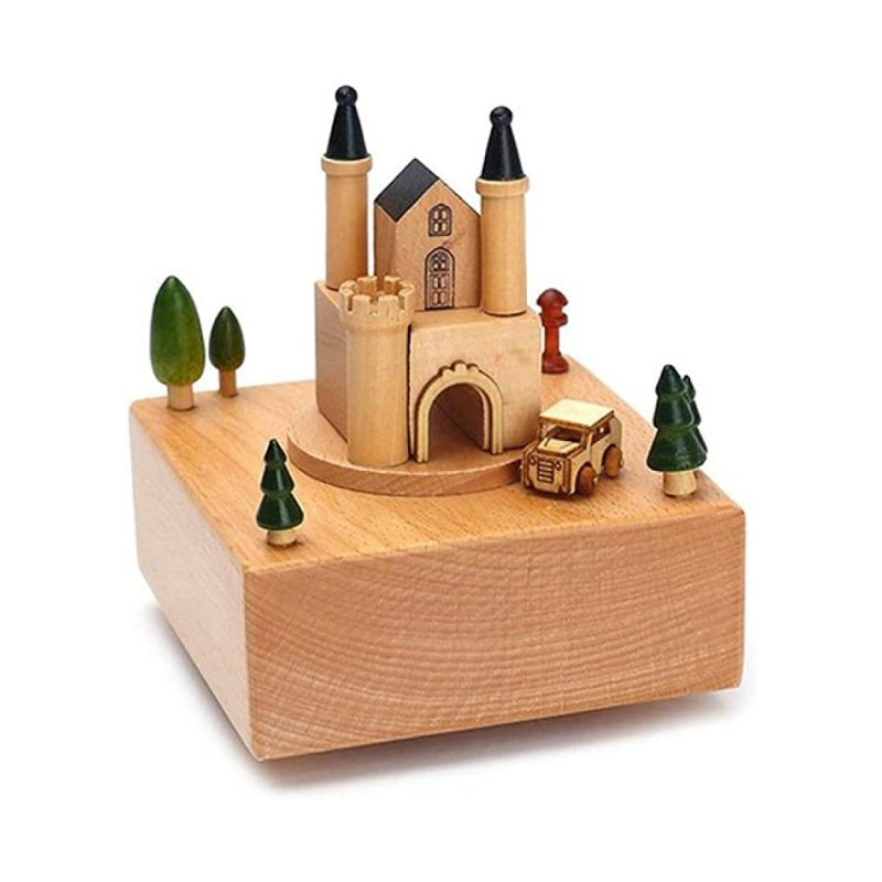 Wooden Music Box - Castle