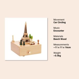 Wooden Music Box - Eiffel Tower Specs