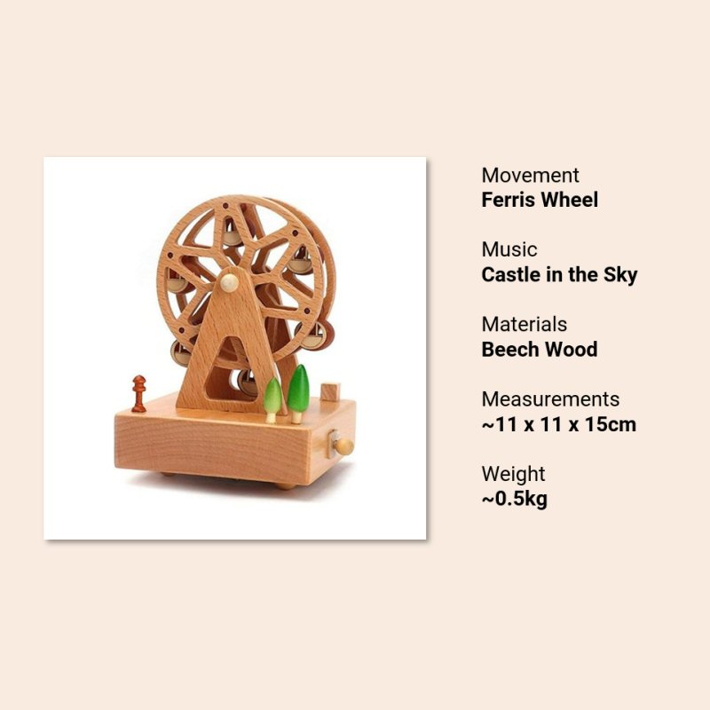 Wooden Music Box - Ferris Wheel A Specs