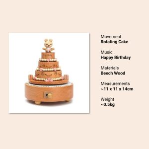 Wooden Music Box - Happy Birthday Specs