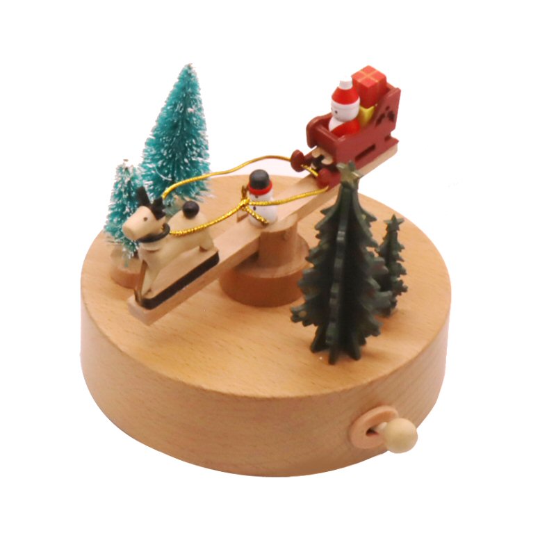 Wooden Music Box - Merry Xmas