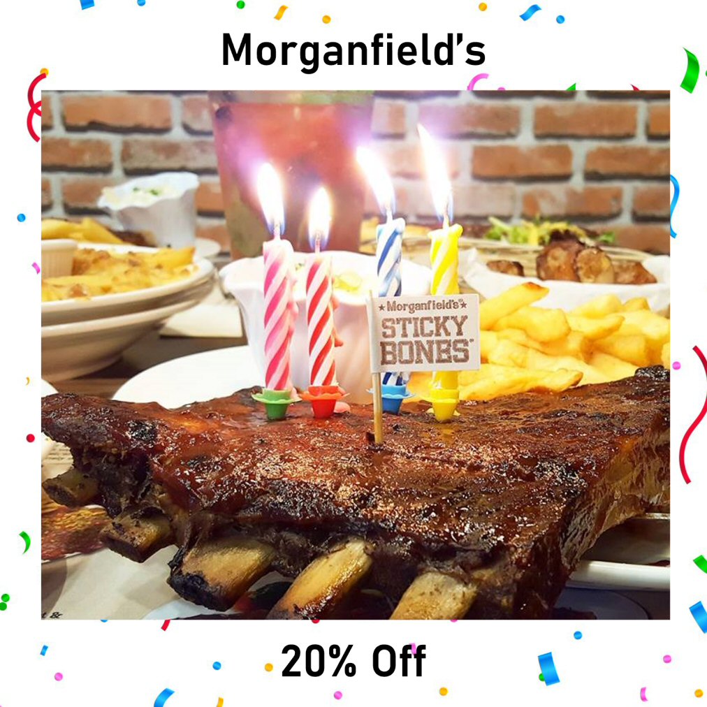 Morganfield's: Birthday 20% Off