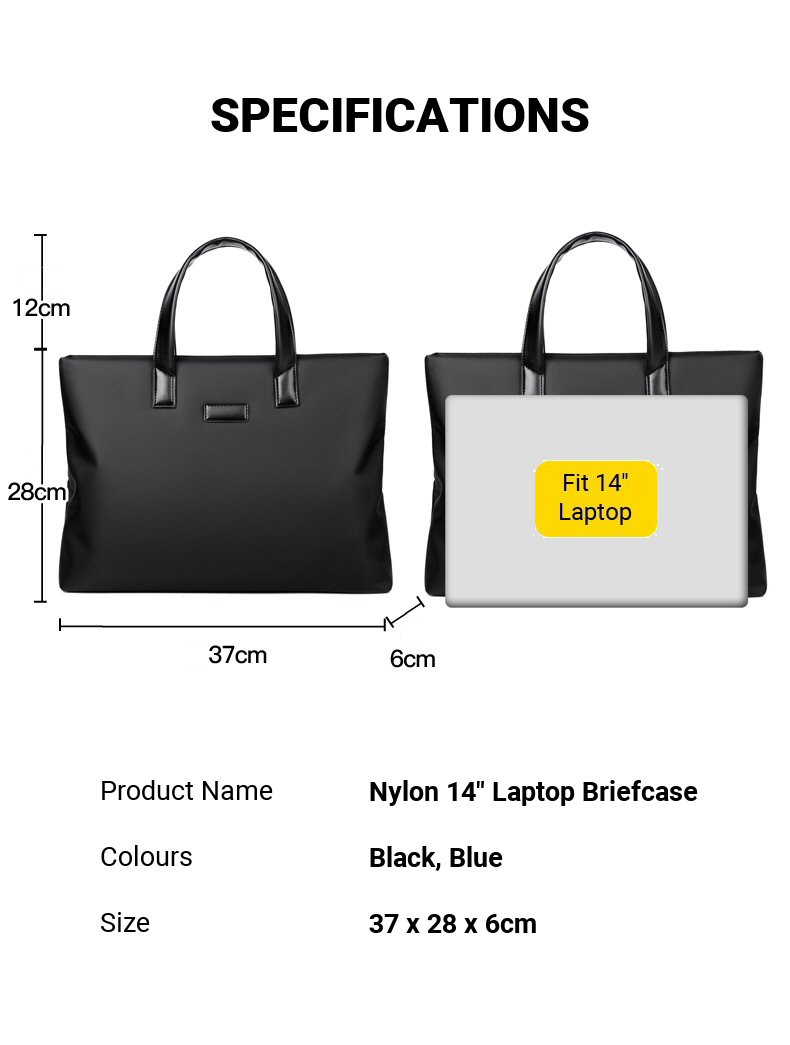 Nylon Laptop Briefcase Description 11