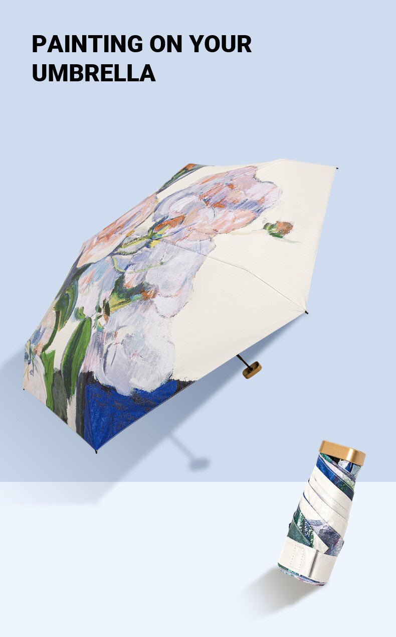 Painted Pocket Umbrella with Pouch Description 03