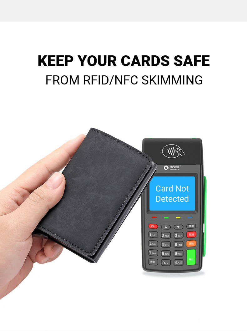 RFID Blocking PU Card Wallet Description 03