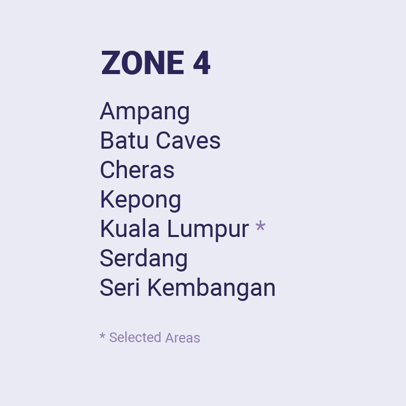 Same Day Delivery - Klang Valley (Zone 4)