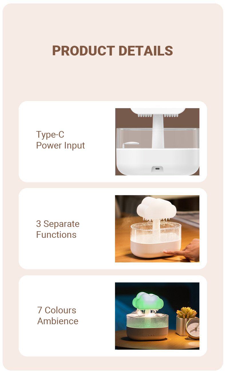 Colourful Raindrop Aroma Diffuser Description 15