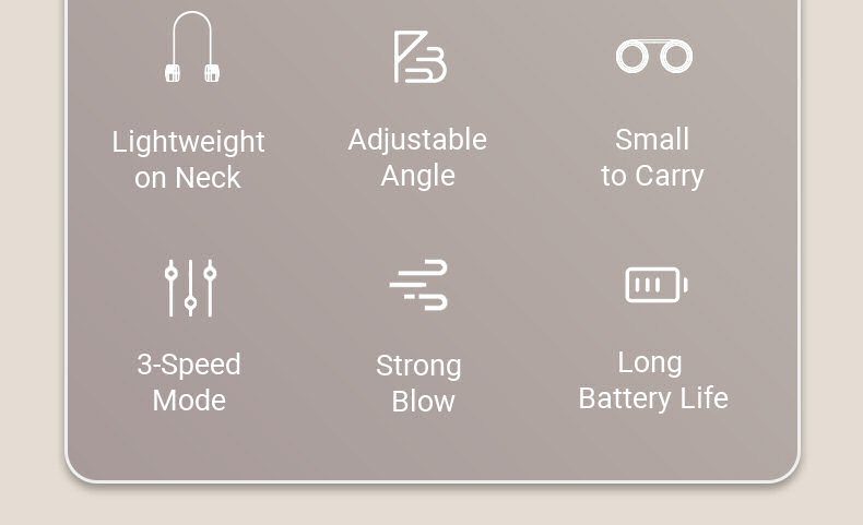 Portable Neck Fan with Aromatherapy Description 02