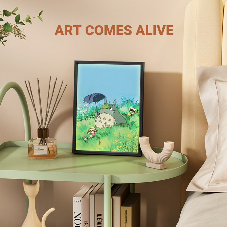GHIBLI Light Up Picture with Frame Description 1