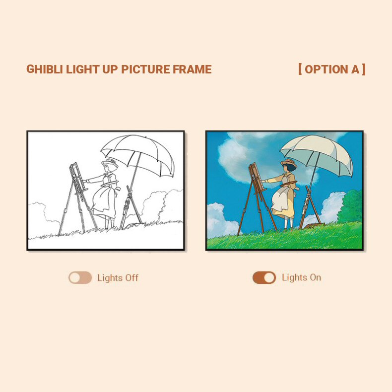 GHIBLI Light Up Picture with Frame Description 3