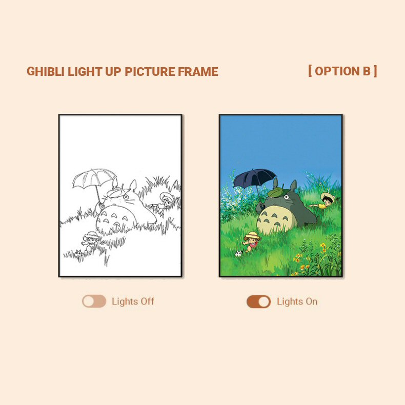 GHIBLI Light Up Picture with Frame Description 4