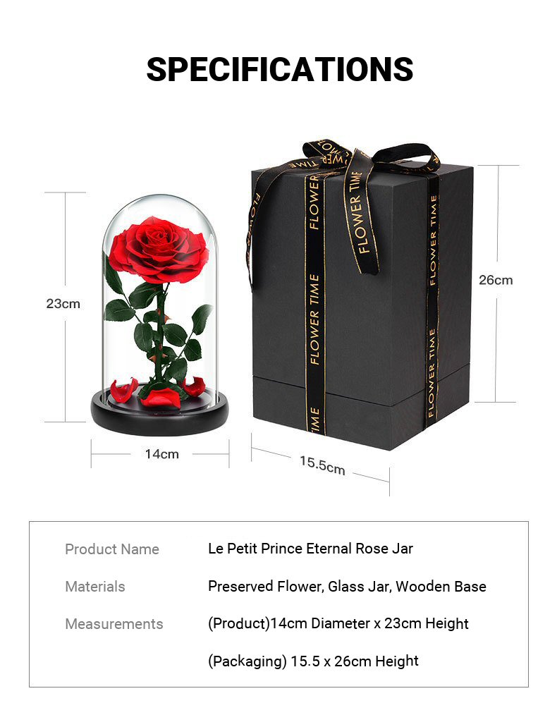 Le Petit Prince Eternal Rose Jar Description 03