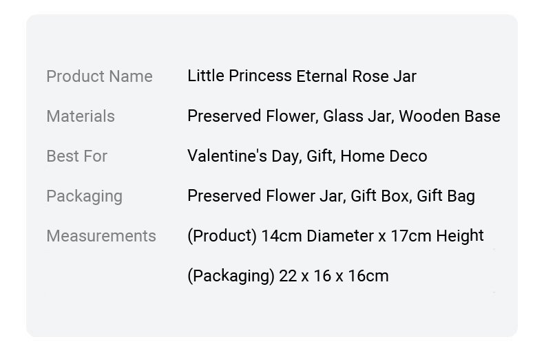 Little Princess Eternal Rose Jar Description 04