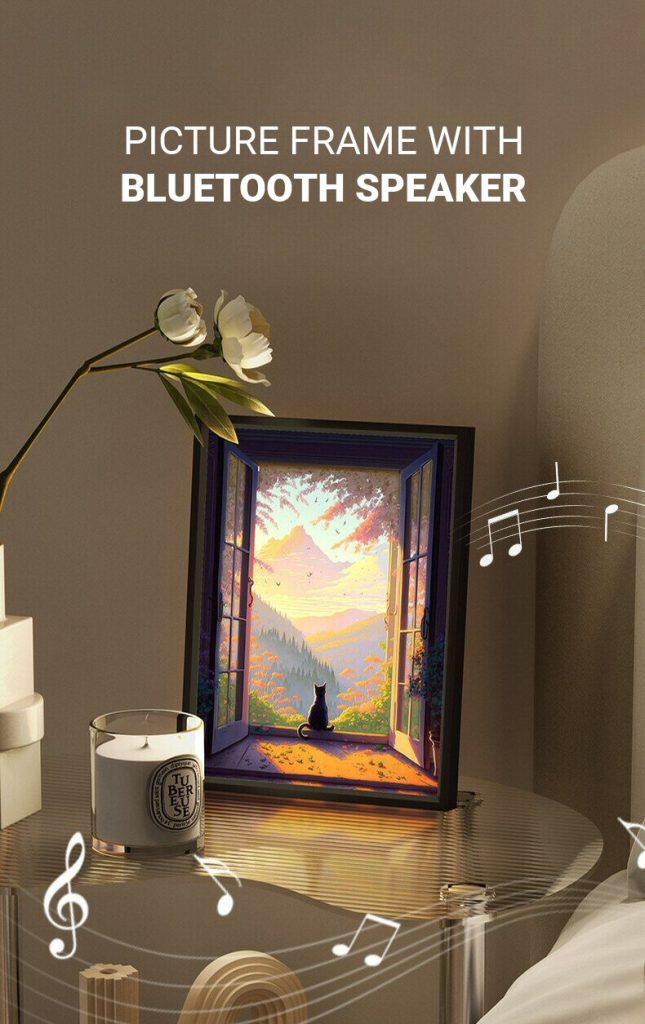 Bluetooth Frame MEOW Light-Up Picture with Bluetooth Speaker Frame | Bello Bello