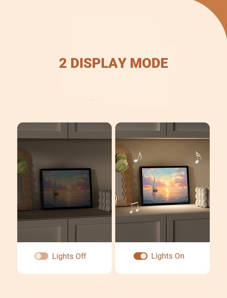SCENERY Light Up Picture with Bluetooth Speaker Frame Description 2