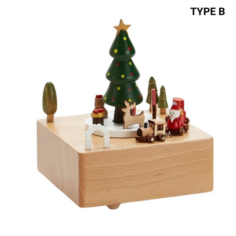 Wooden Music Box - Merry Xmas Type B1