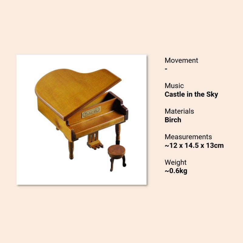 Wooden Music Box - Piano Specs