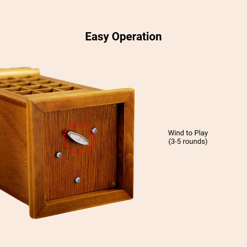 Wooden Music Box - Red Telephone Box Operation