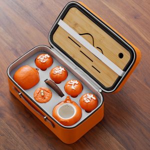 Persimmon Tea Set with Gift Bag 1