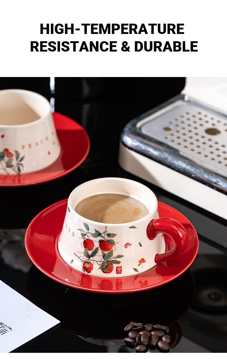 Happiness Ceramic Coffee Cup Gift Set Description 05