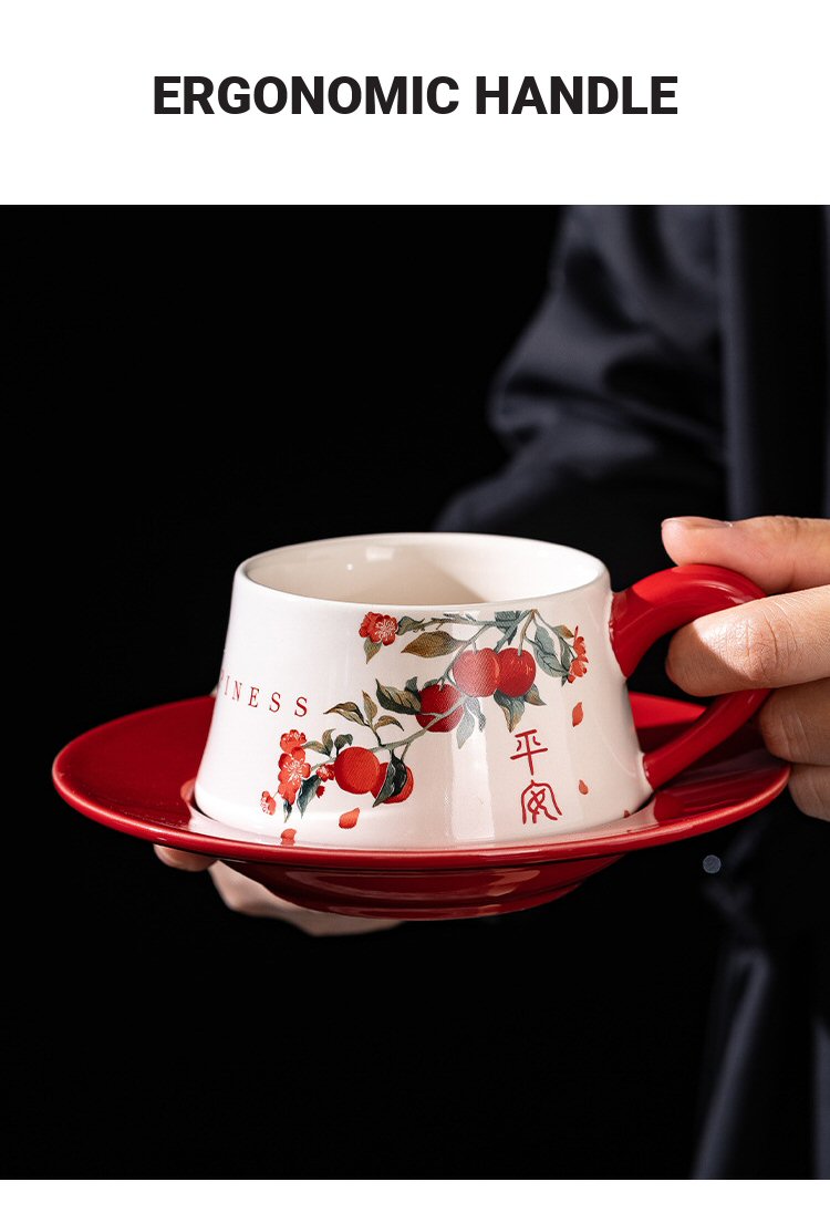 Happiness Ceramic Coffee Cup Gift Set Description 07