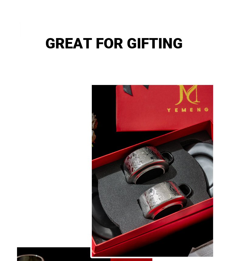 Titanium Ceramic Coffee Cup Gift Set Description 03