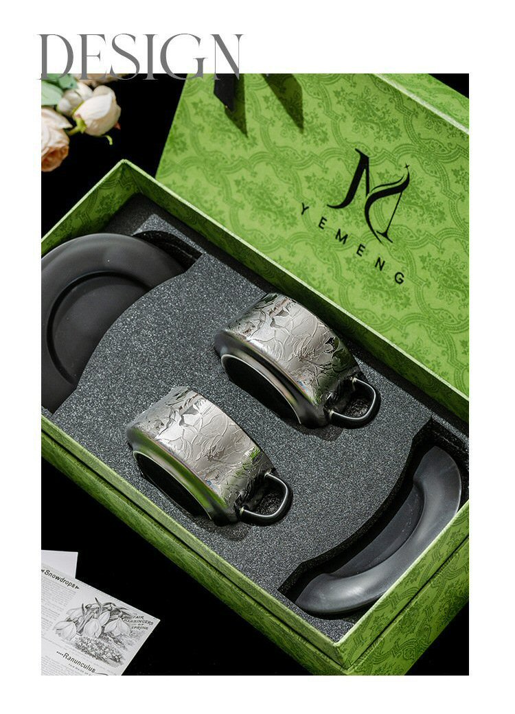 Titanium Ceramic Coffee Cup Gift Set Description 05