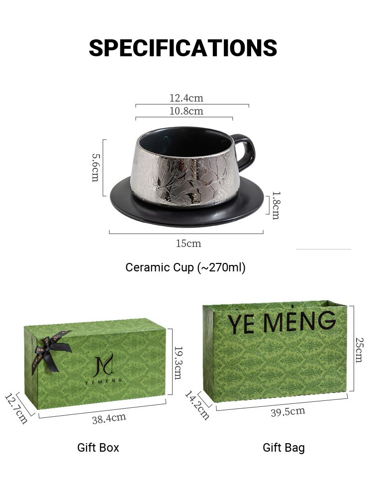 Titanium Ceramic Coffee Cup Gift Set Description 06
