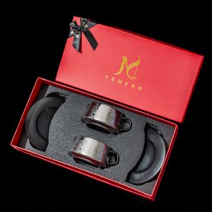 Titanium Ceramic Coffee Cup Gift Set - Red