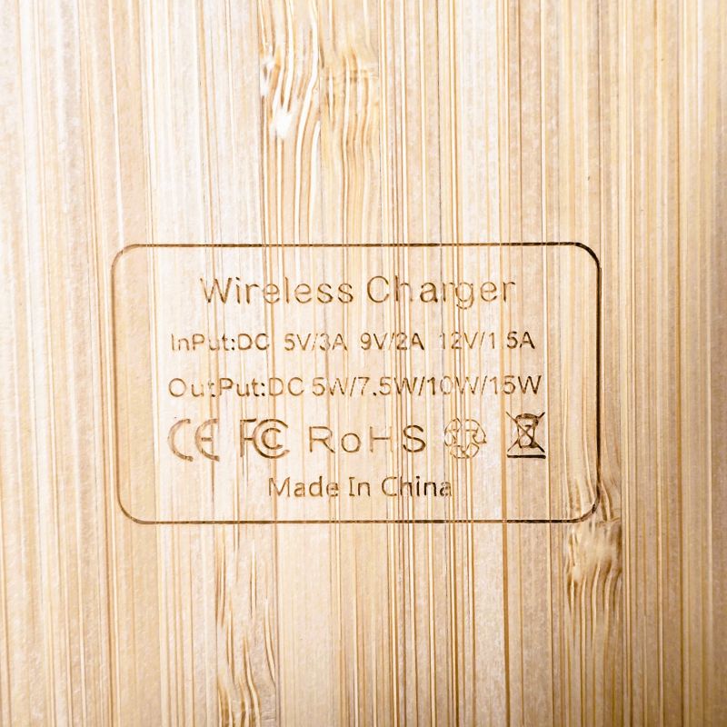 Bamboo Desk Organizer Wireless Charger & Stand 4