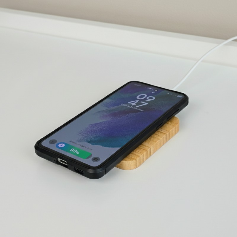 Bamboo Dual USB Wireless Charging Pad 3
