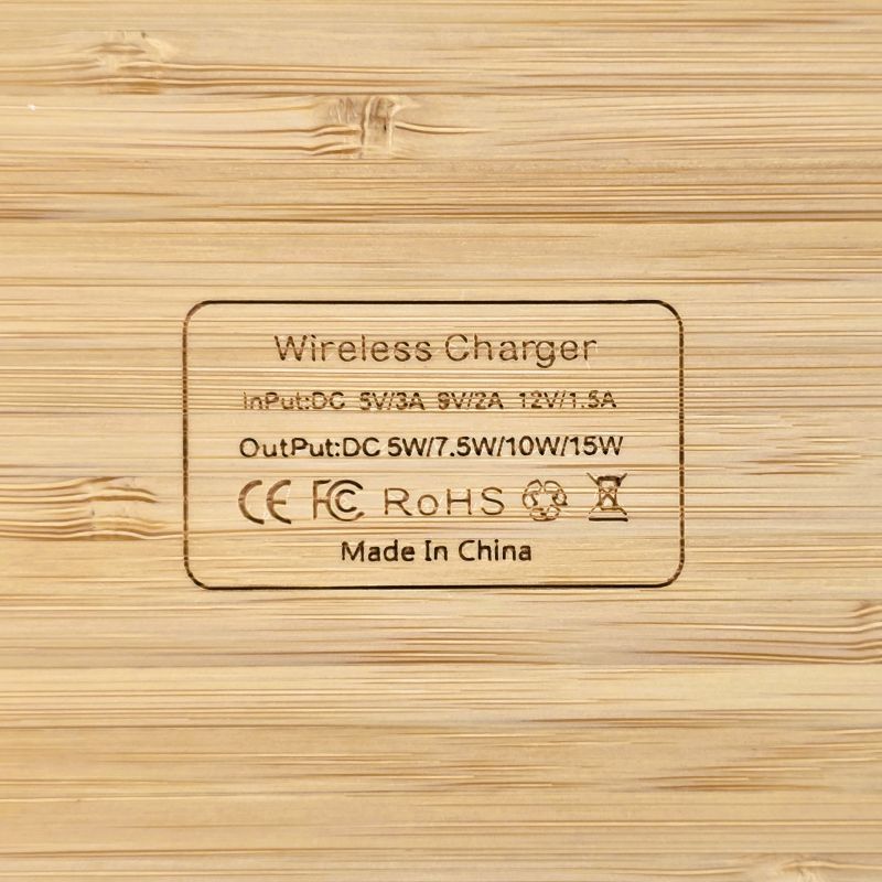 Bamboo Dual USB Wireless Charging Pad 7
