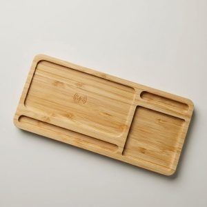 Bamboo Large Tray Wireless Charger 1