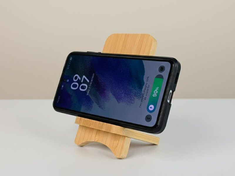 Detachable Bamboo Wireless Charging Stand