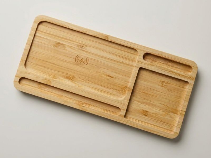 Bamboo Large Tray Wireless Charger