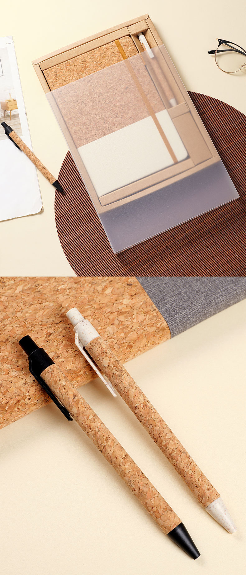 Cork PU Notebook Gift Set Description 10