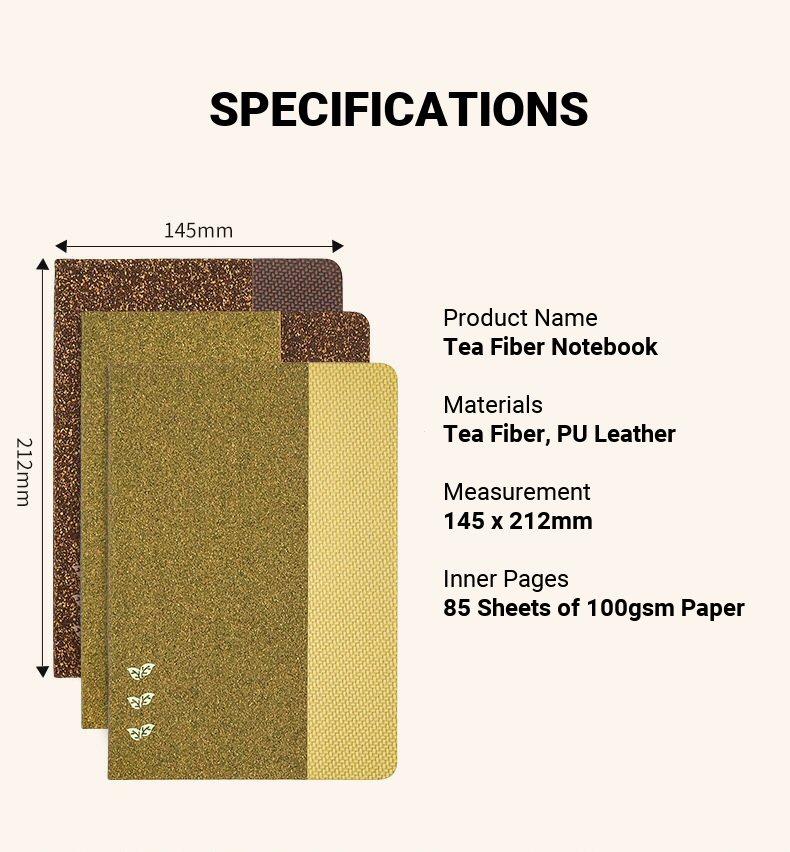 Tea Fiber Notebook Gift Set Description 04